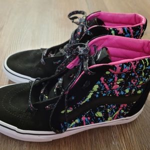 Vans Off The Wall Neon Paint Splatter Shoes- Size 9